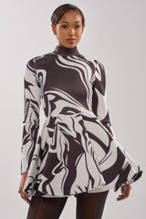 GROOVY BABY MOCKNECK MINI DRESS
