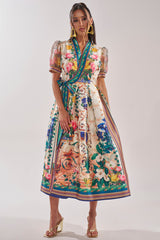 FLOWER GIRL SATIN MAXI DRESS