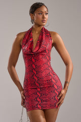 COCKY AF RHINESTONE SNAKE MINI DRESS