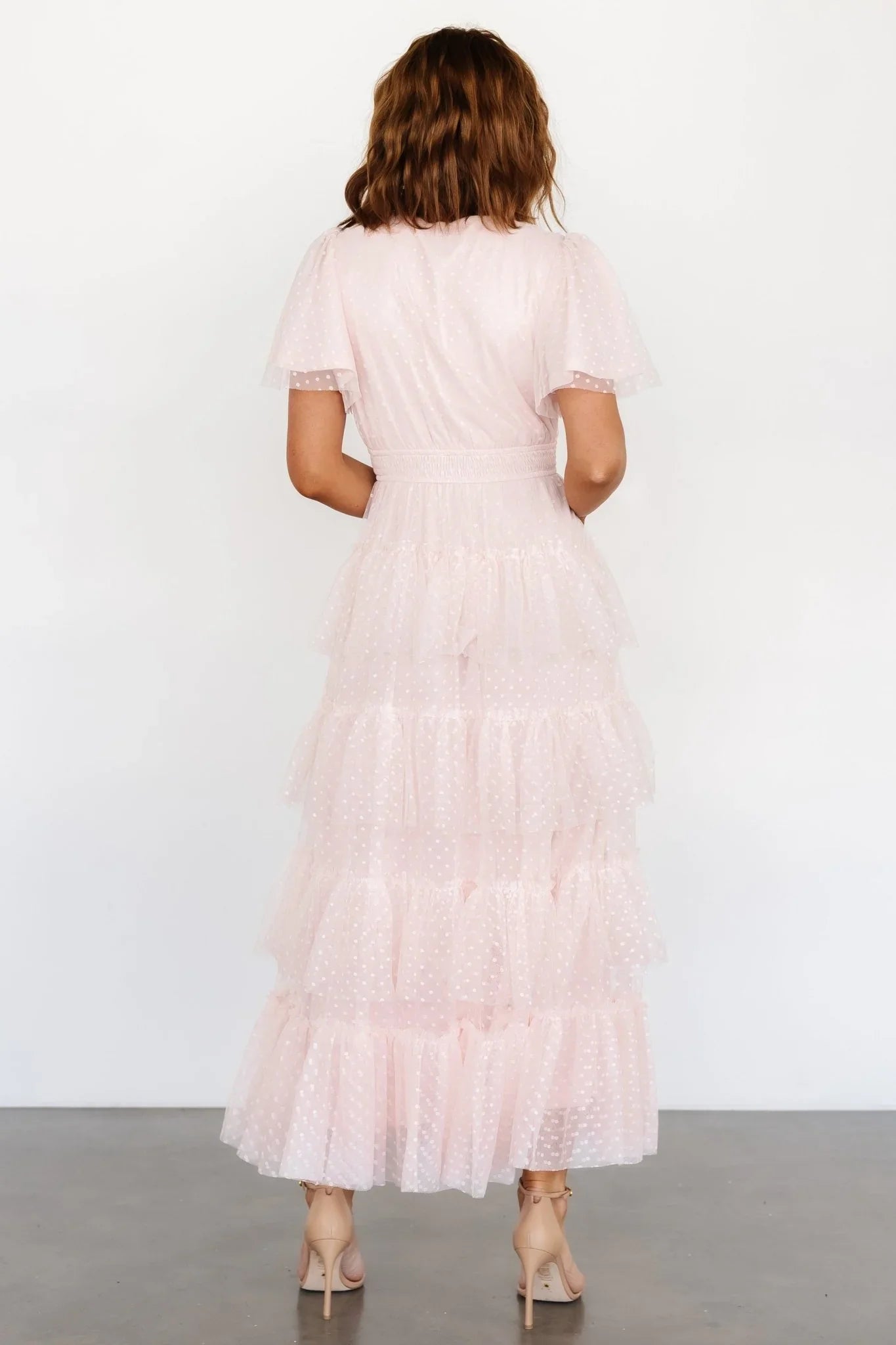 Laia Tiered Maxi Dress | Pale Blush