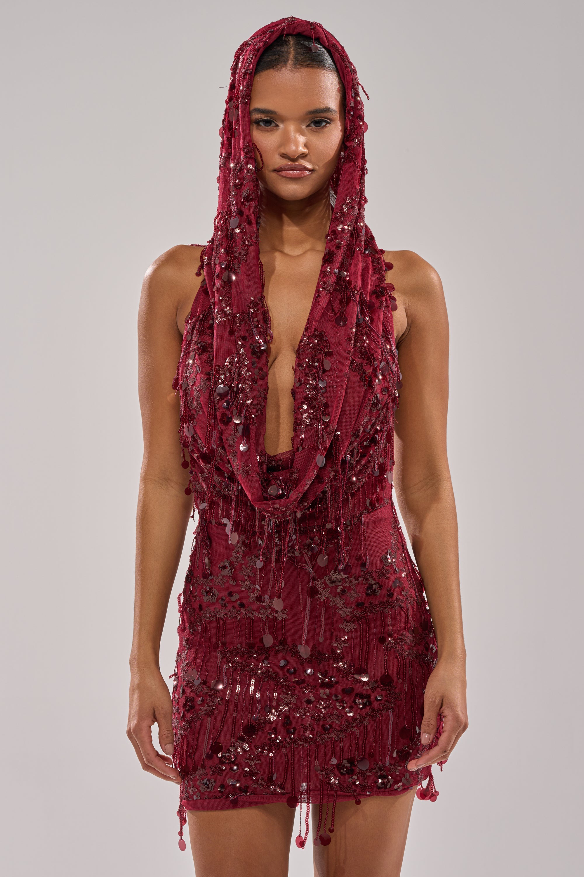 MOOD FOR THE NIGHT SEQUIN MINI DRESS