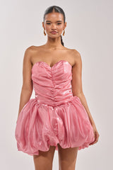 HARD TO PLEASE BUBBLE MINI DRESS