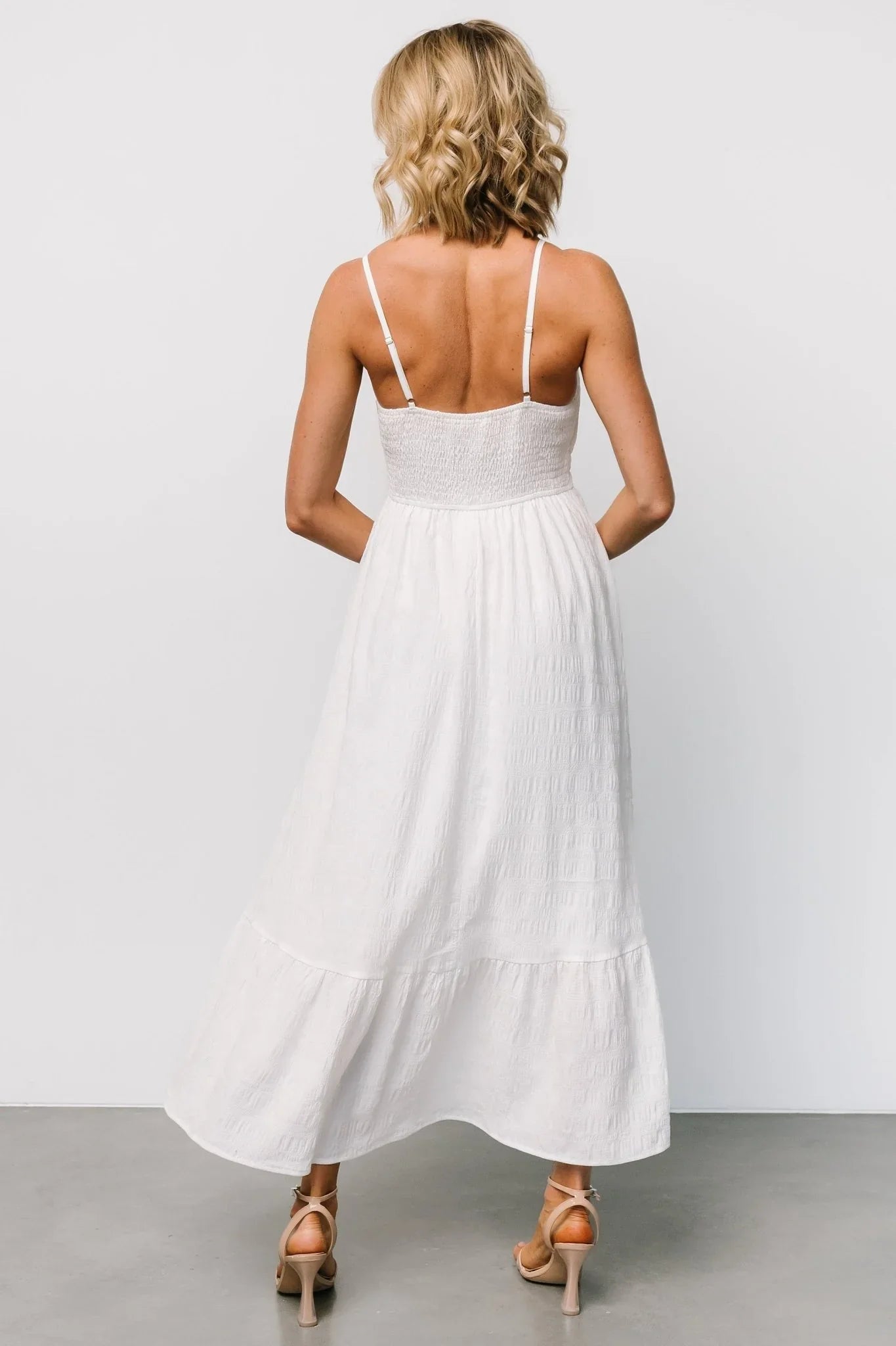 Mikayla Textured Tank Dress | Off White