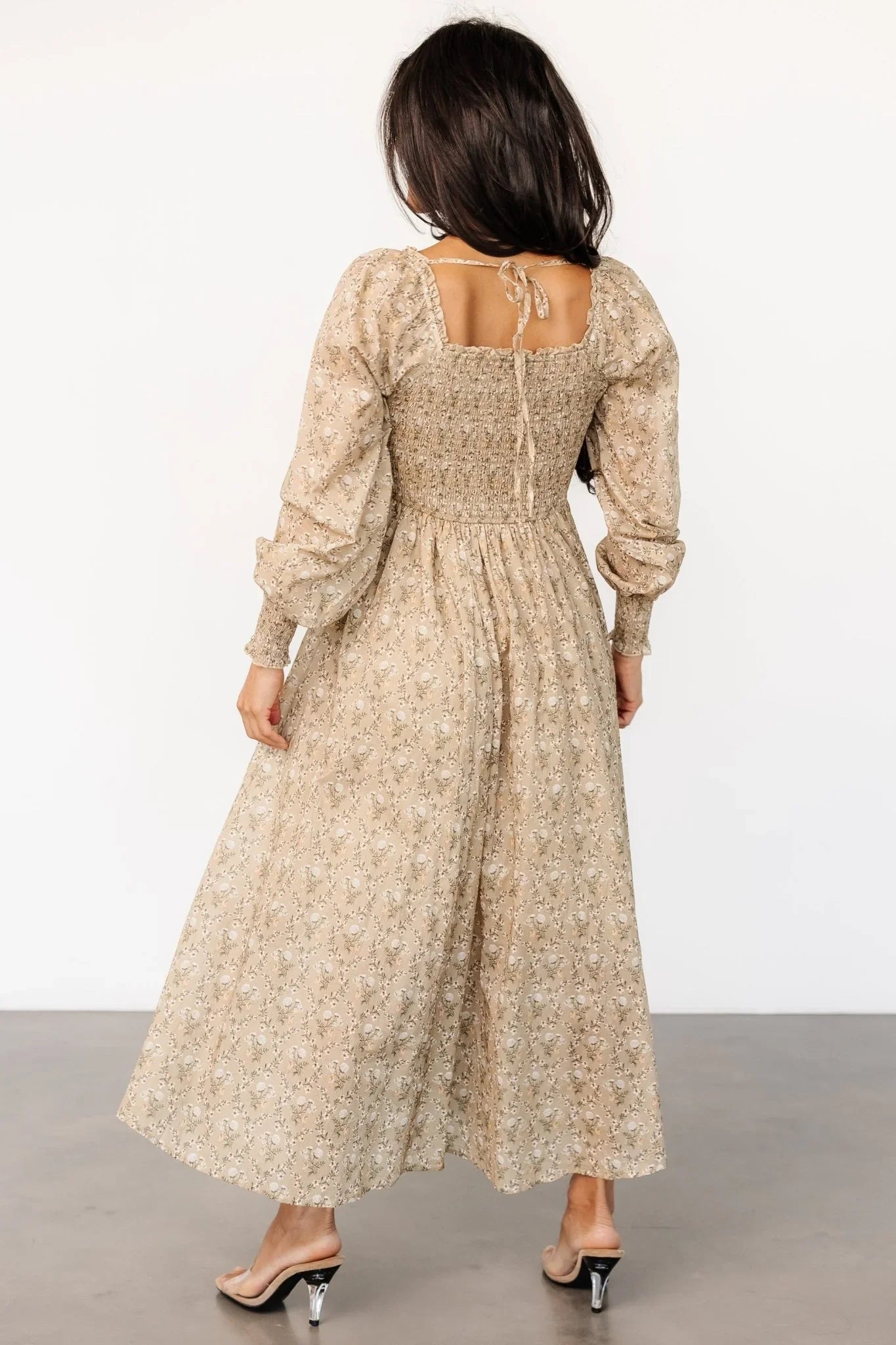 Truman Smocked Dress | Olive Floral