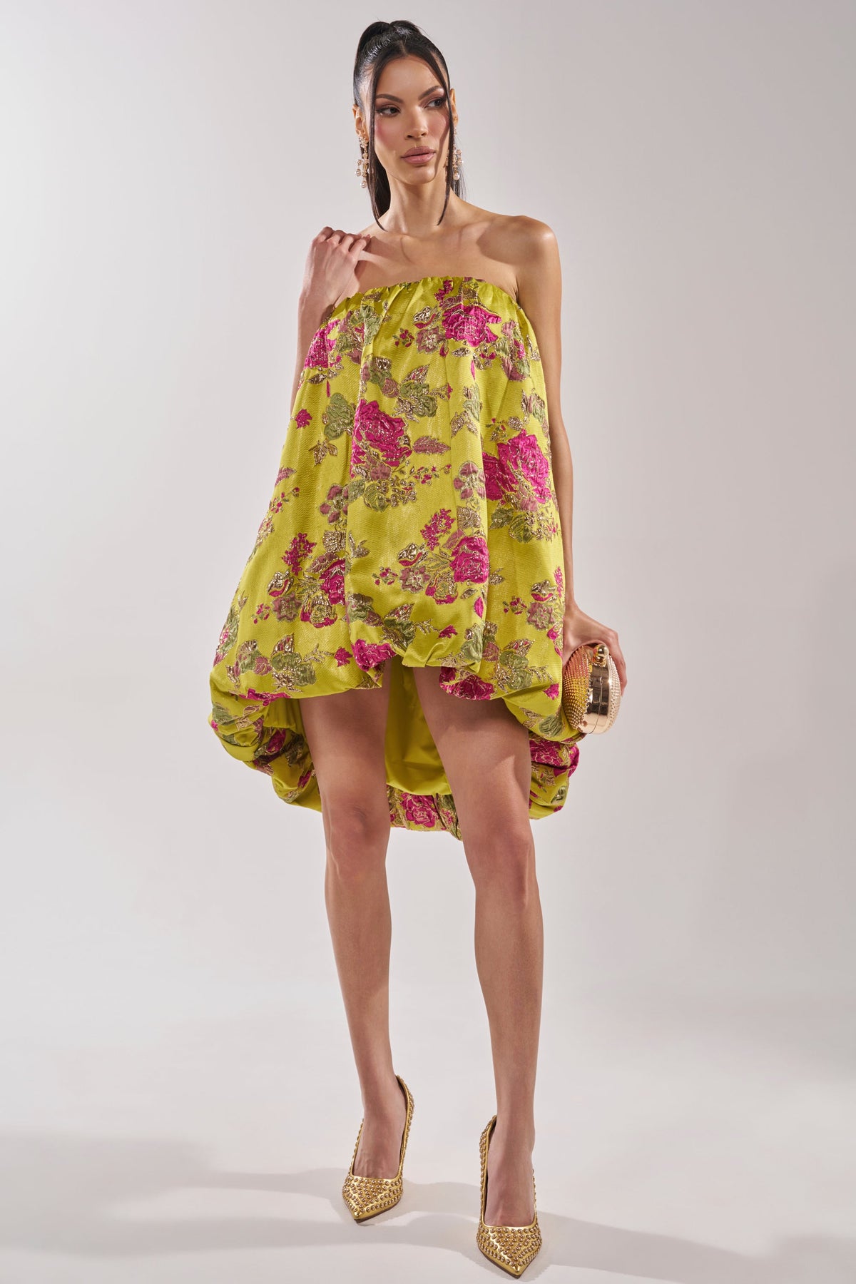 LOVER GIRL BROCADE BUBBLE DRESS