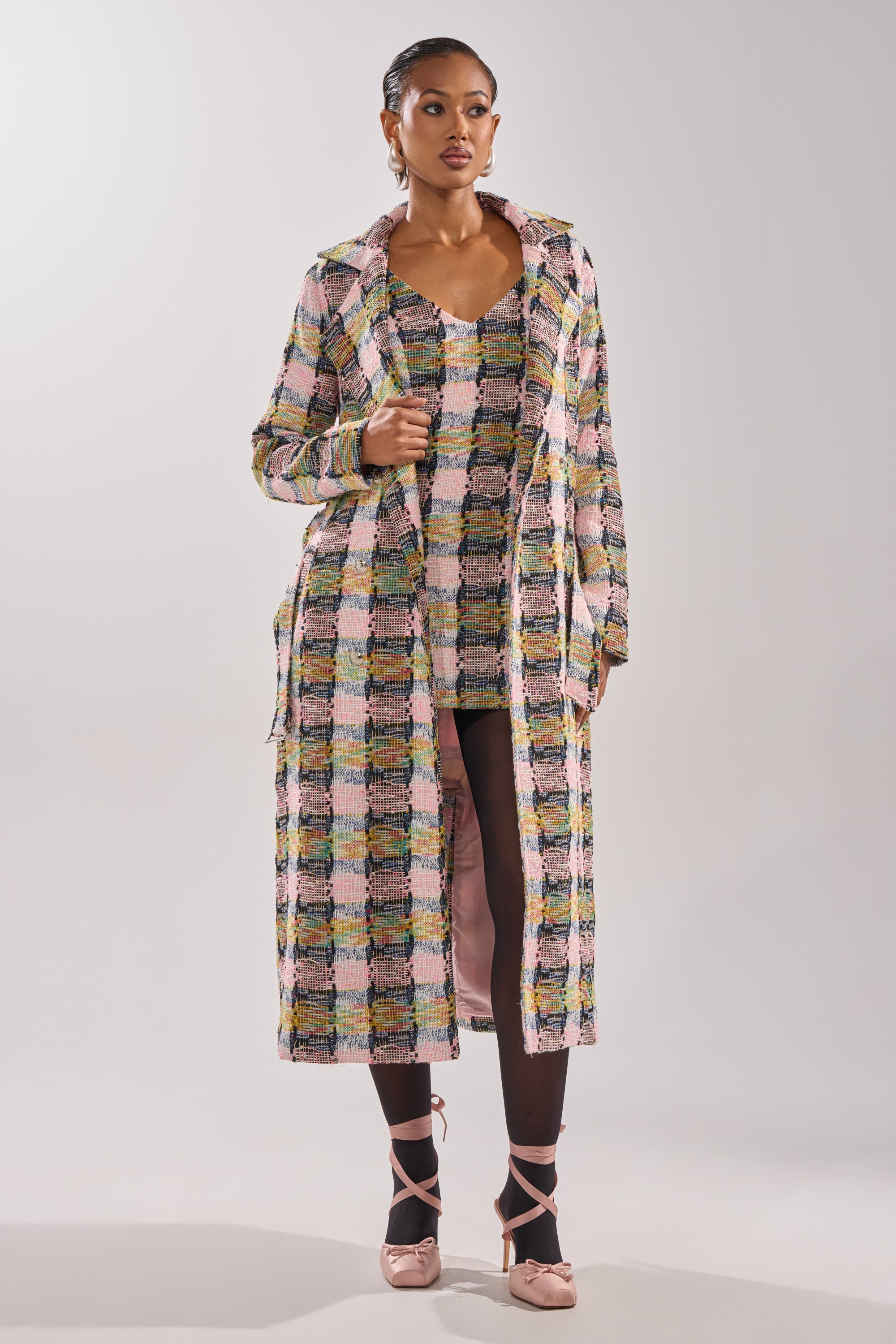 MAIN SQUEEZE TWEED MINI DRESS