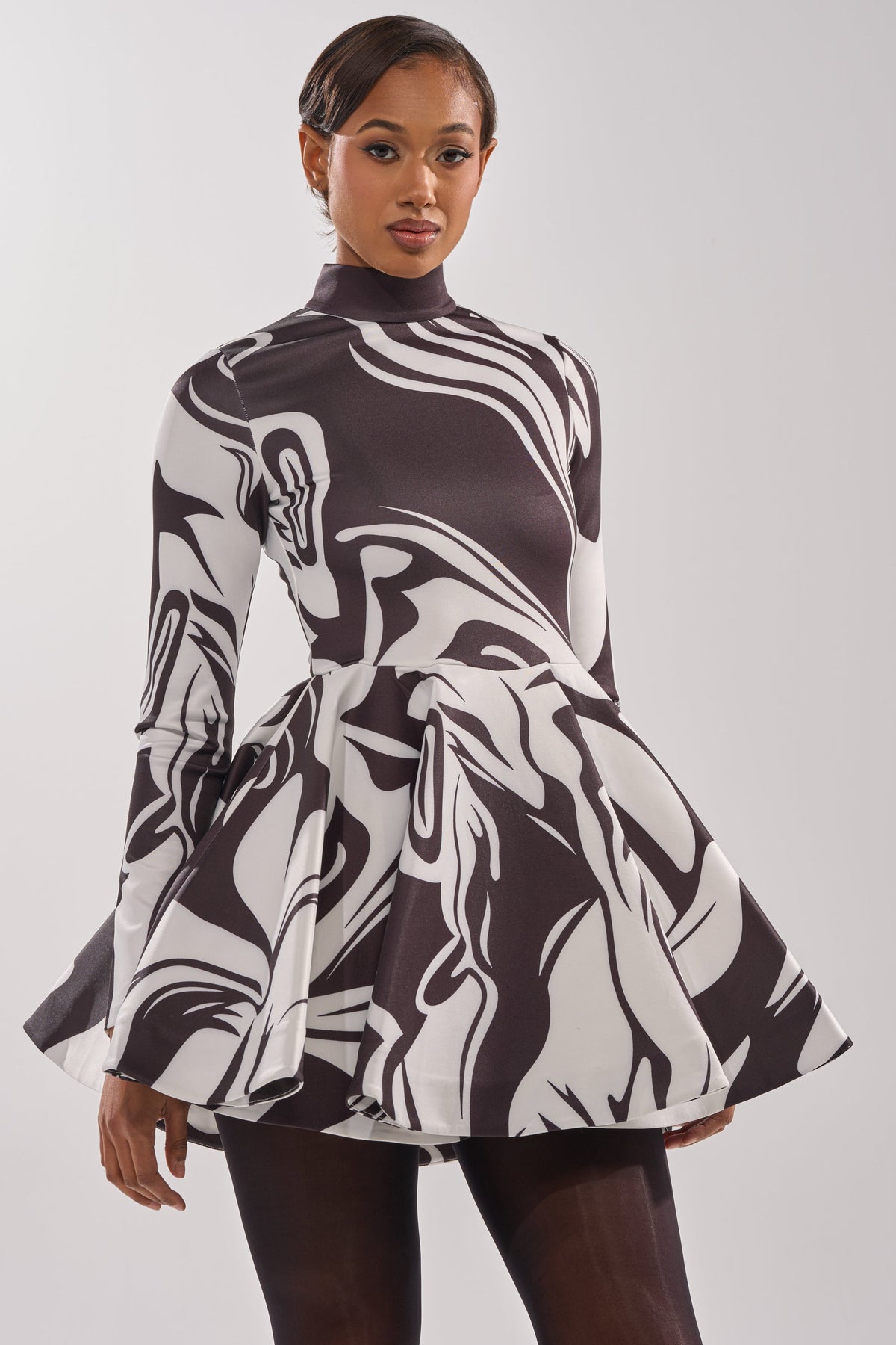 GROOVY BABY MOCKNECK MINI DRESS