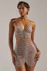ITS GIVING DRAMA CHAIN MINI DRESS