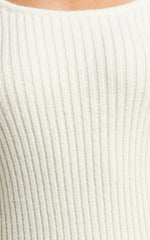 Nina knitted Maxi Dress - Scoop Neck Knitted Maxi Dress in Beige